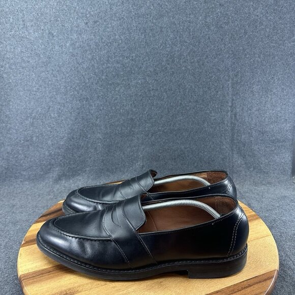 ALLEN EDMONDS Randolph shell cordovan penny loafers 14C leather shoes black